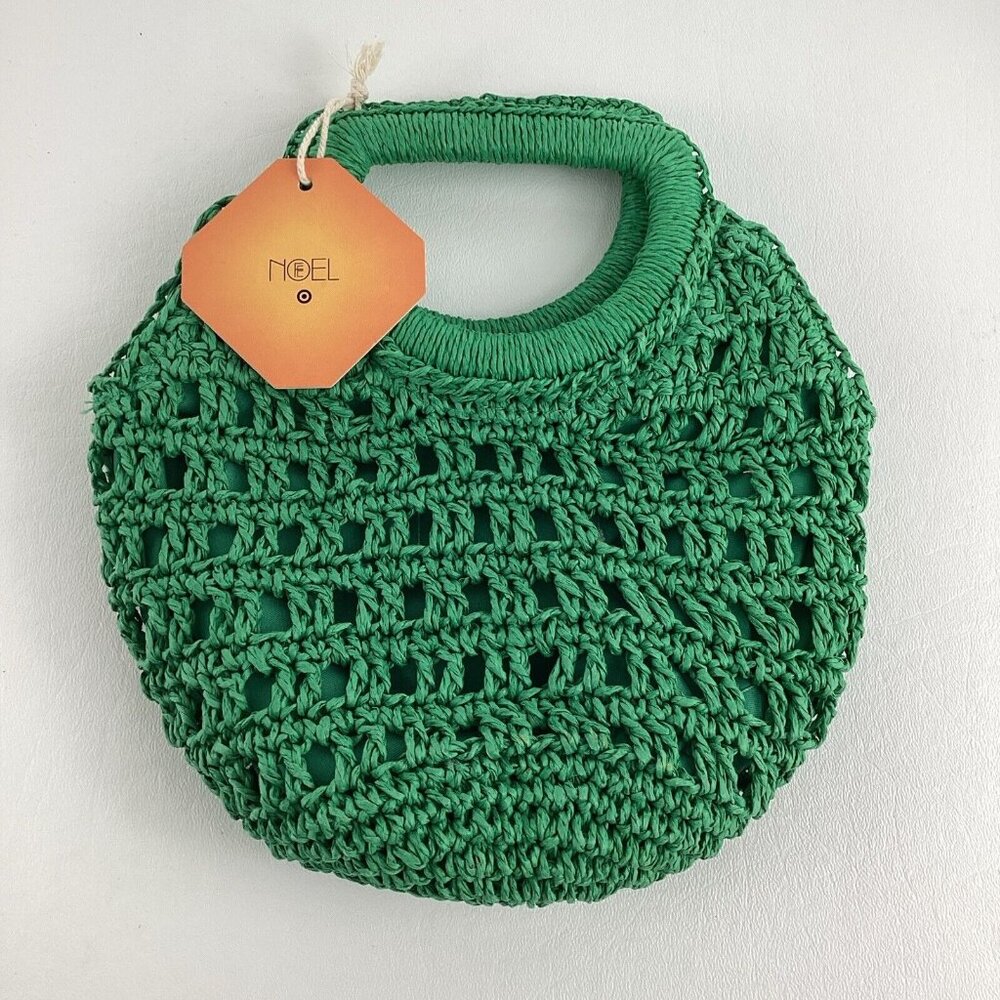 Fe Noel X Target Green Crochet Bag Purse Handbag Women Accessory Top Handle New